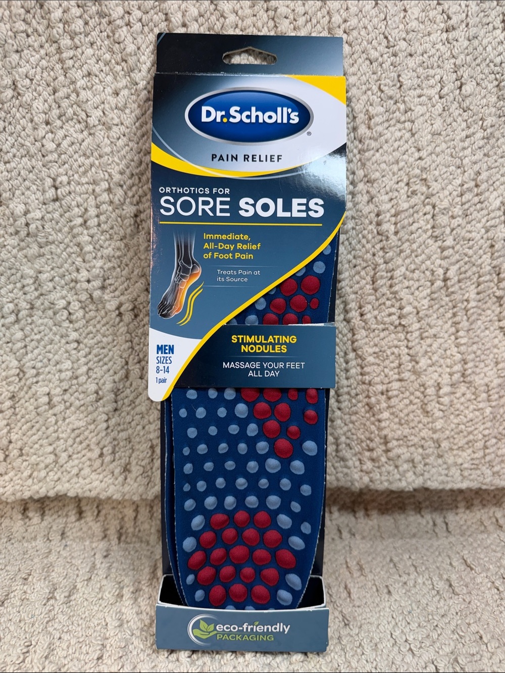 Dr. Scholl's Men Orthotic Insoles - Blue and Red